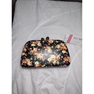 Clutch Purse Flowery Black Women's Shoulder Chain  Spring Night Out
